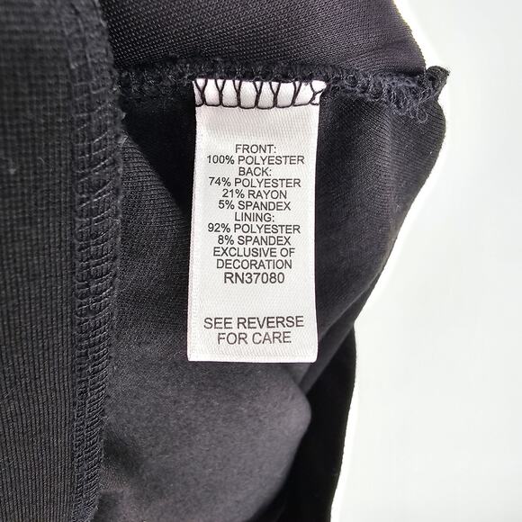 Cato Black Gold Sequin Knee Length Pencil Skirt 14/16W Glam Old Money Opulent - Picture 7 of 8